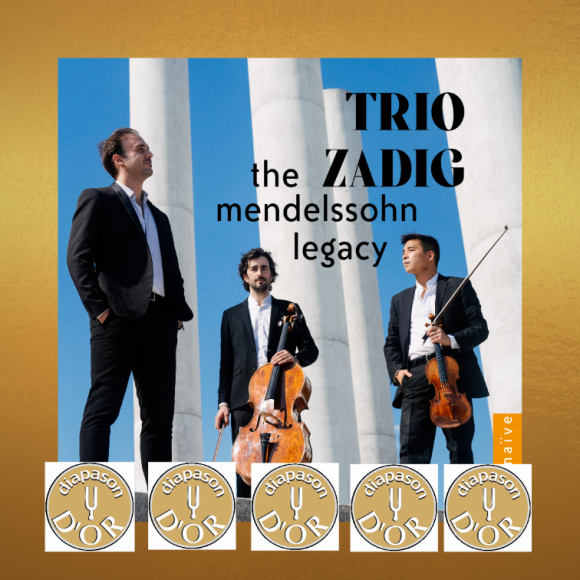 Zadig_diapason (Custom) Fünf goldene Stimmgabeln für das Trio Zadig